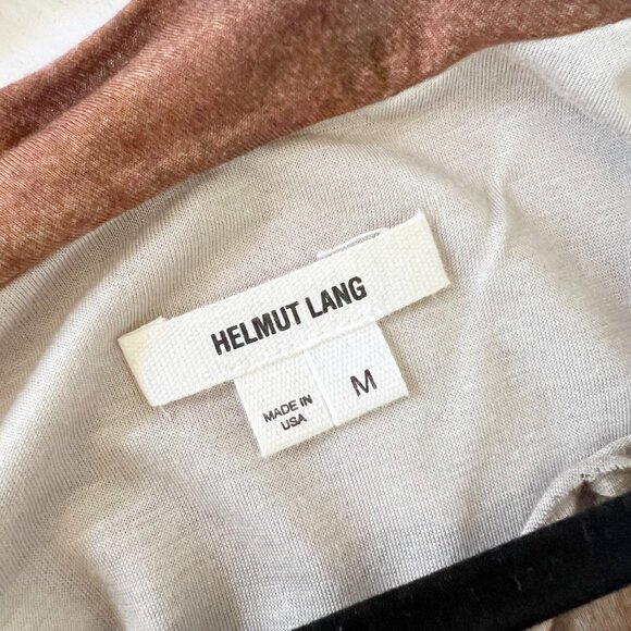 Helmut Lang Jersey Silk Tulip Hem Dress Brown Tie Dye, Women's Size M - Picture 3 of 4
